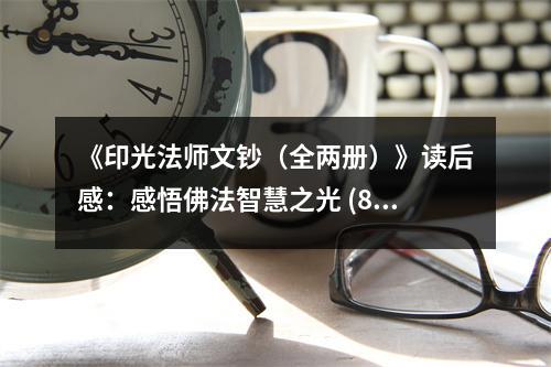 《印光法師文鈔（全兩冊）》讀后感：感悟佛法智慧之光 (850字)