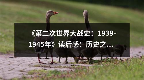 《第二次世界大戰(zhàn)史：1939-1945年》讀后感：歷史之痛，勿忘國恥 (750字)
