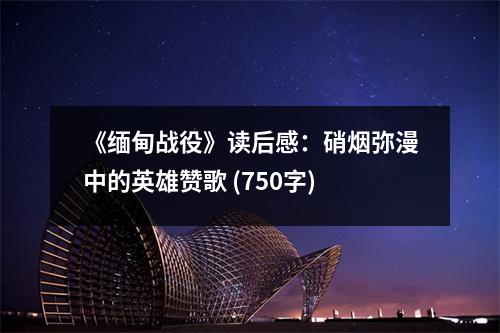 《緬甸戰(zhàn)役》讀后感：硝煙彌漫中的英雄贊歌 (750字)