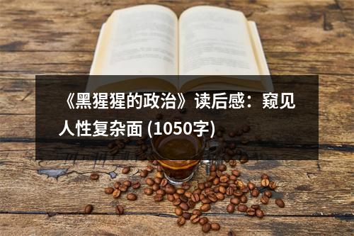 《黑猩猩的政治》讀后感：窺見人性復雜面 (1050字)