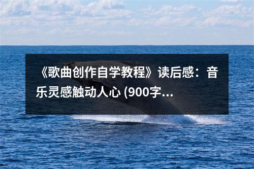 《歌曲創(chuàng)作自學(xué)教程》讀后感：音樂靈感觸動人心 (900字)