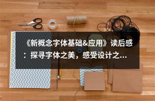 《新概念字體基礎&應用》讀后感：探尋字體之美，感受設計之魂 (850字)