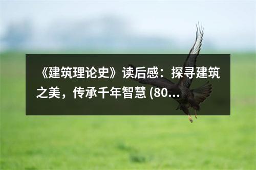 《建筑理論史》讀后感：探尋建筑之美，傳承千年智慧 (800字)