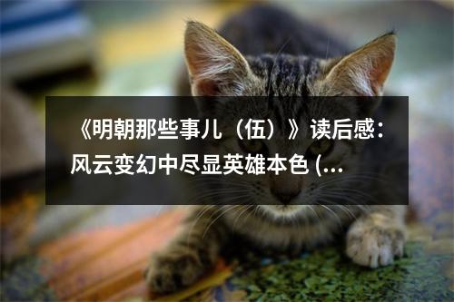《明朝那些事兒（伍）》讀后感：風(fēng)云變幻中盡顯英雄本色 (950字)
