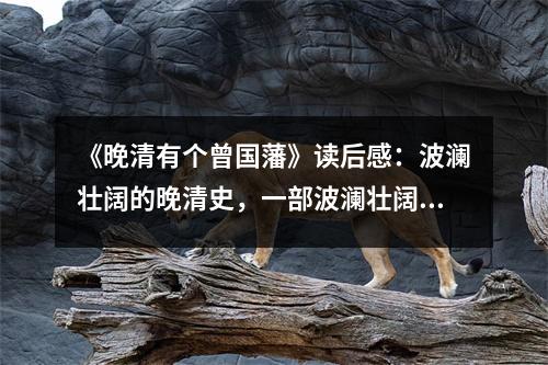 《晚清有個(gè)曾國(guó)藩》讀后感：波瀾壯闊的晚清史，一部波瀾壯闊的曾國(guó)藩傳奇 (900字)