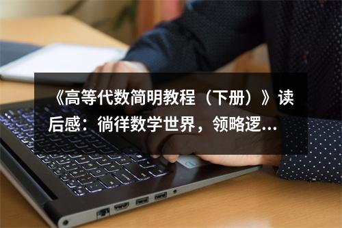 《高等代數(shù)簡(jiǎn)明教程（下冊(cè)）》讀后感：徜徉數(shù)學(xué)世界，領(lǐng)略邏輯之美 (800字)