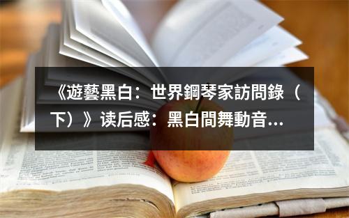 《遊藝黑白：世界鋼琴家訪問(wèn)錄（下）》讀后感：黑白間舞動(dòng)音符的輪迴 (750字)