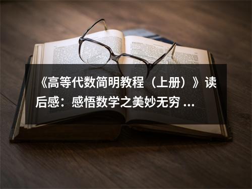 《高等代數(shù)簡明教程（上冊）》讀后感：感悟數(shù)學之美妙無窮 (700字)