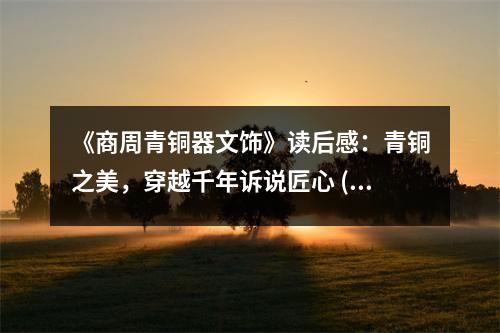 《商周青銅器文飾》讀后感：青銅之美，穿越千年訴說匠心 (850字)