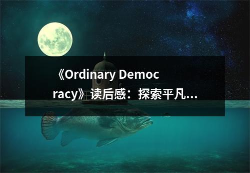 《Ordinary Democracy》讀后感：探索平凡中的民主力量 (800字)