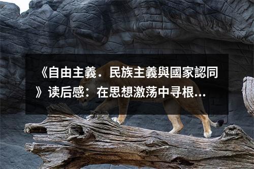 《自由主義．民族主義與國家認同》讀后感：在思想激蕩中尋根 (800字)