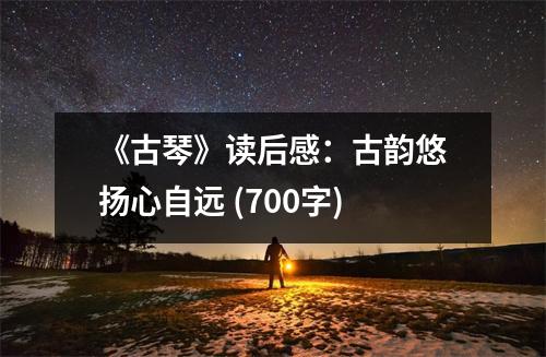 《古琴》讀后感：古韻悠揚(yáng)心自遠(yuǎn) (700字)