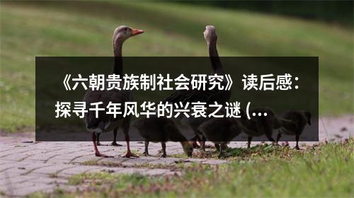 《六朝貴族制社會(huì)研究》讀后感：探尋千年風(fēng)華的興衰之謎 (900字)