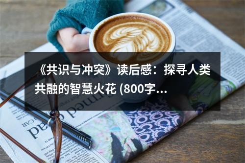 《共識與沖突》讀后感：探尋人類共融的智慧火花 (800字)