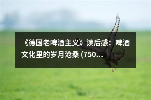 《德國老啤酒主義》讀后感：啤酒文化里的歲月滄桑 (750字)