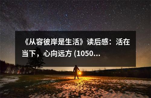 《從容彼岸是生活》讀后感：活在當下，心向遠方 (1050字)