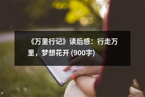 《萬里行記》讀后感：行走萬里，夢想花開 (900字)