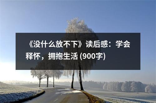 《沒什么放不下》讀后感：學(xué)會釋懷，擁抱生活 (900字)