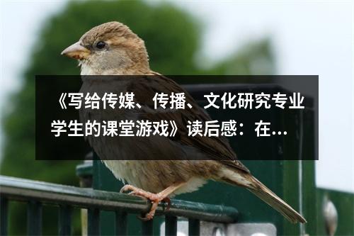 《寫(xiě)給傳媒、傳播、文化研究專業(yè)學(xué)生的課堂游戲》讀后感：在游戲中探尋知識(shí)的奧秘 (950字)