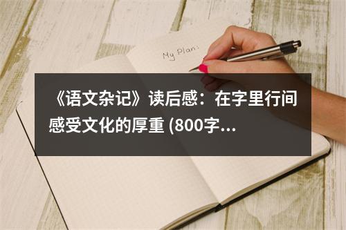 《語(yǔ)文雜記》讀后感：在字里行間感受文化的厚重 (800字)