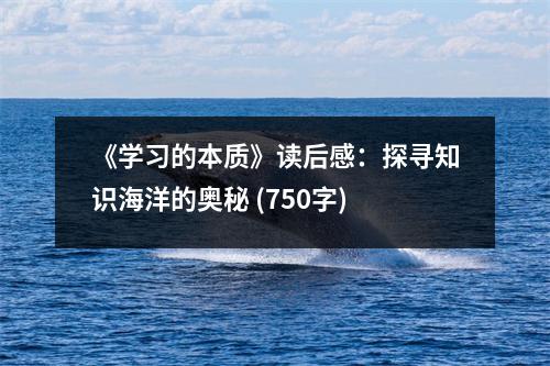 《學(xué)習(xí)的本質(zhì)》讀后感：探尋知識(shí)海洋的奧秘 (750字)