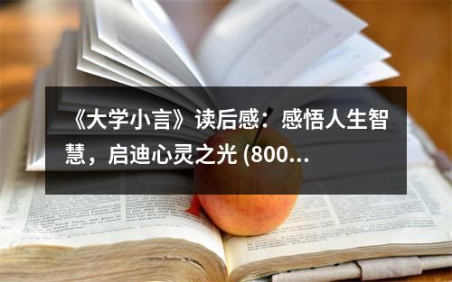 《大學(xué)小言》讀后感：感悟人生智慧，啟迪心靈之光 (800字)