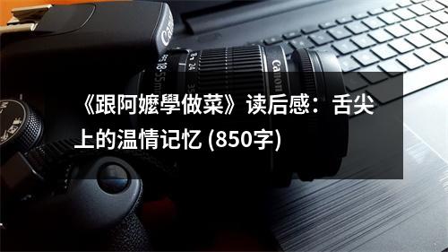《跟阿嬤學做菜》讀后感：舌尖上的溫情記憶 (850字)