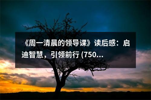 《周一清晨的領(lǐng)導(dǎo)課》讀后感：啟迪智慧，引領(lǐng)前行 (750字)