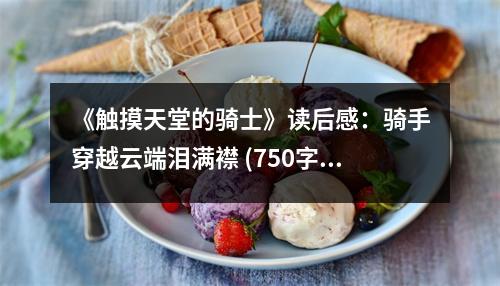 《觸摸天堂的騎士》讀后感：騎手穿越云端淚滿襟 (750字)