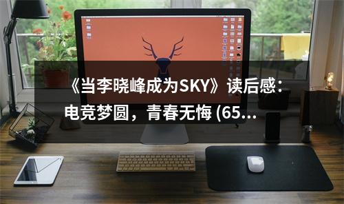 《當李曉峰成為SKY》讀后感：電競夢圓，青春無悔 (650字)