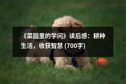 《菜園里的學(xué)問》讀后感：耕種生活，收獲智慧 (700字)