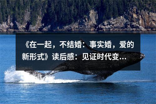 《在一起，不結(jié)婚：事實婚，愛的新形式》讀后感：見證時代變遷，愛情定義新篇章 (900字)