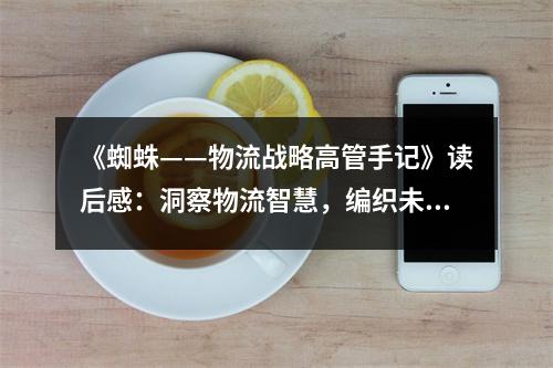《蜘蛛——物流戰(zhàn)略高管手記》讀后感：洞察物流智慧，編織未來藍(lán)圖 (1050字)