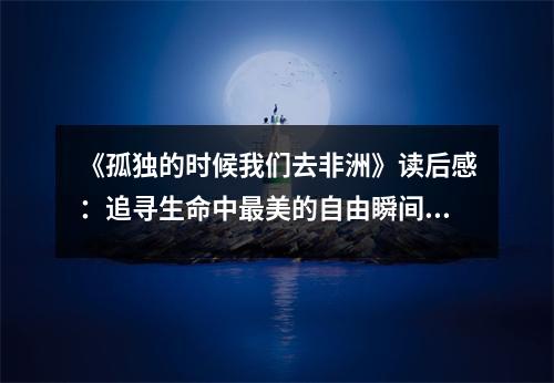 《孤獨的時候我們?nèi)シ侵蕖纷x后感：追尋生命中最美的自由瞬間 (850字)