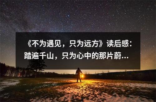 《不為遇見，只為遠(yuǎn)方》讀后感：踏遍千山，只為心中的那片蔚藍(lán) (800字)