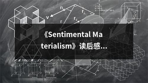 《Sentimental Materialism》讀后感：物質(zhì)之外，情感無限 (750字)