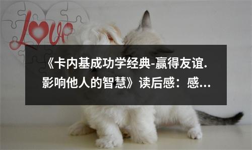《卡內(nèi)基成功學(xué)經(jīng)典-贏得友誼.影響他人的智慧》讀后感：感悟人生智慧，點(diǎn)亮心靈之光 (850字)
