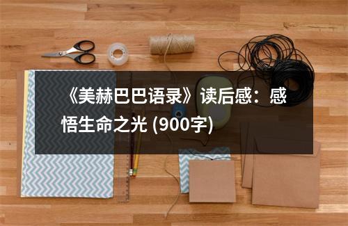 《美赫巴巴語錄》讀后感：感悟生命之光 (900字)