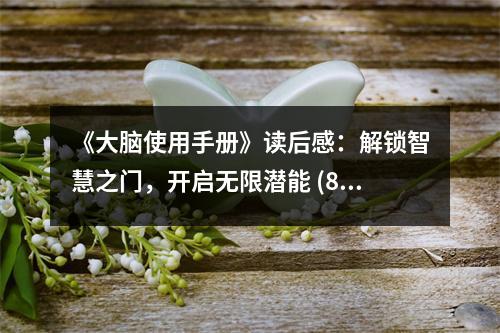 《大腦使用手冊》讀后感：解鎖智慧之門，開啟無限潛能 (850字)
