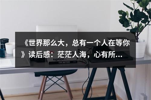 《世界那么大，總有一個人在等你》讀后感：茫茫人海，心有所屬 (1050字)
