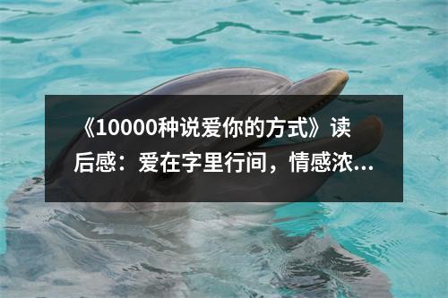 《10000種說愛你的方式》讀后感：愛在字里行間，情感濃烈如蜜 (750字)