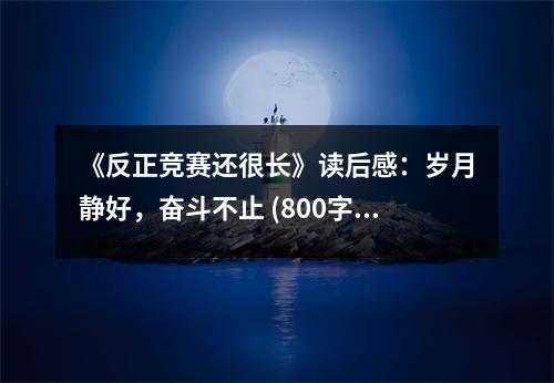 《反正競賽還很長》讀后感：歲月靜好，奮斗不止 (800字)