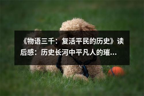 《物語三千：復(fù)活平民的歷史》讀后感：歷史長(zhǎng)河中平凡人的璀璨星光 (850字)