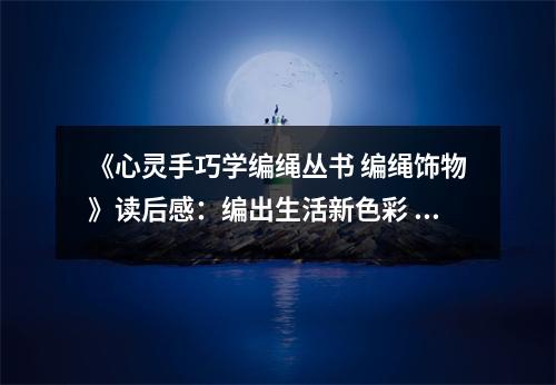《心靈手巧學編繩叢書 編繩飾物》讀后感：編出生活新色彩 (850字)