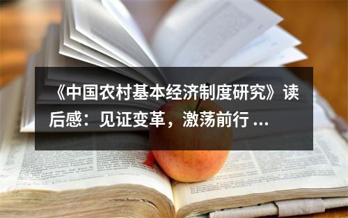 《中國農(nóng)村基本經(jīng)濟(jì)制度研究》讀后感：見證變革，激蕩前行 (900字)