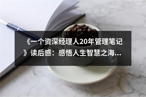 《一個(gè)資深經(jīng)理人20年管理筆記》讀后感：感悟人生智慧之海 (1000字)
