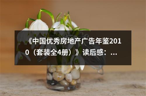 《中國(guó)優(yōu)秀房地產(chǎn)廣告年鑒2010（套裝全4冊(cè)）》讀后感：行業(yè)盛宴里的智慧火花 (700字)