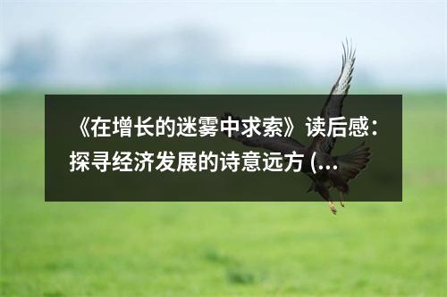 《在增長(zhǎng)的迷霧中求索》讀后感：探尋經(jīng)濟(jì)發(fā)展的詩(shī)意遠(yuǎn)方 (900字)