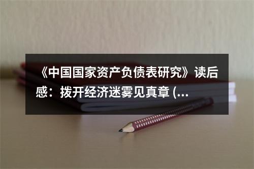 《中國(guó)國(guó)家資產(chǎn)負(fù)債表研究》讀后感：撥開(kāi)經(jīng)濟(jì)迷霧見(jiàn)真章 (850字)