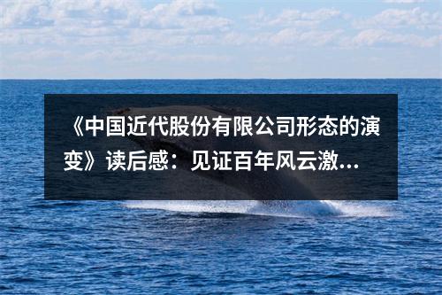 《中國近代股份有限公司形態(tài)的演變》讀后感：見證百年風(fēng)云激蕩 (800字)
